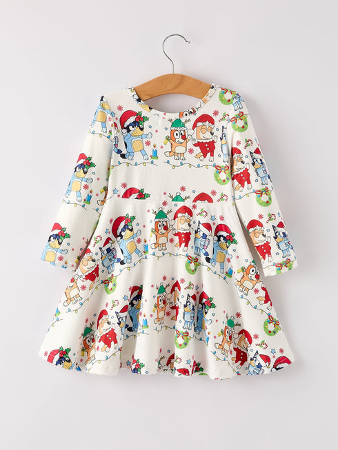 winter-christmas-character-party-print-girls-dress Rylee Faith Designs - Sophia's Style-2